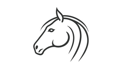 symbol of a horse with horse head outline