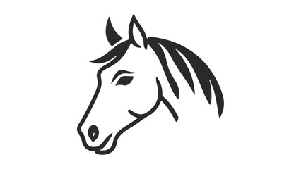 vector illustration of a horse head
