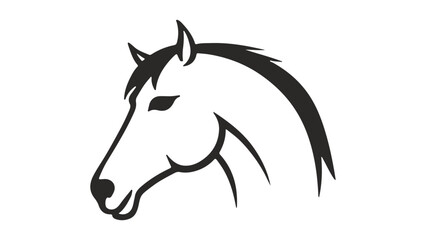 horse head illustration vector 