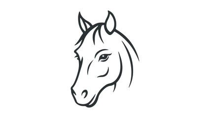 simple outline horse 