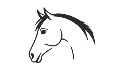 simple horse outline illustration