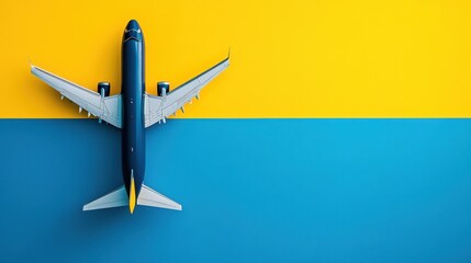 Obraz premium Colorful Airplane on Vibrant Background