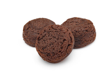 Fudge brownie bites on white