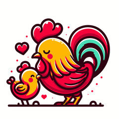 Beautiful little animals in love