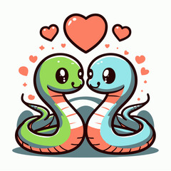 Beautiful little animals in love