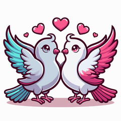 Beautiful little animals in love
