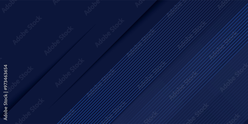 Poster modern abstract blue background with glowing geometric lines. blue gradient hexagon shape design. fu