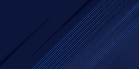 Modern abstract blue background with glowing geometric lines. Blue gradient hexagon shape design. Futuristic technology concept.
