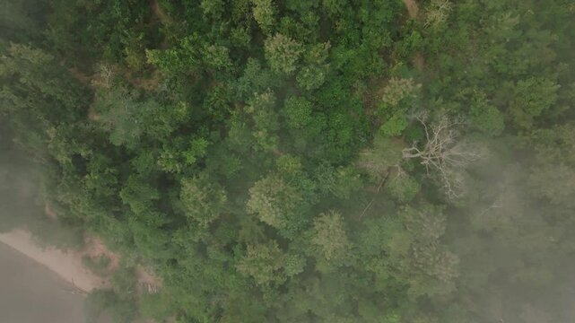 Drone Nong Khiaw in Clouds (Laos)