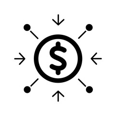 money management concept line icon. Simple element illustration. money management outline symbol design.