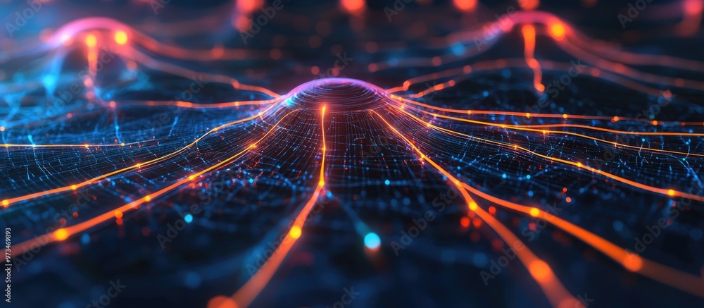 Poster neural network featuring a single artificial connection within the context of nanotechnology