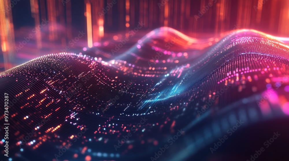 Aufkleber abstract background featuring ai technology creative digital art banner concept high tech poster wit