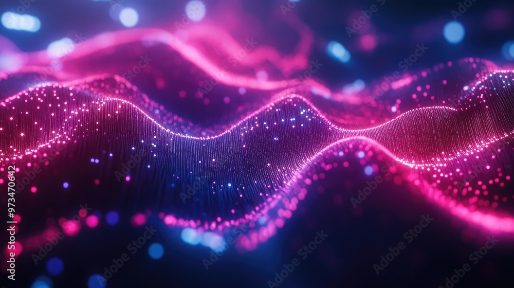 Aufkleber digital plexus backdrop showcasing big data visualization futuristic abstract design emphasizing con