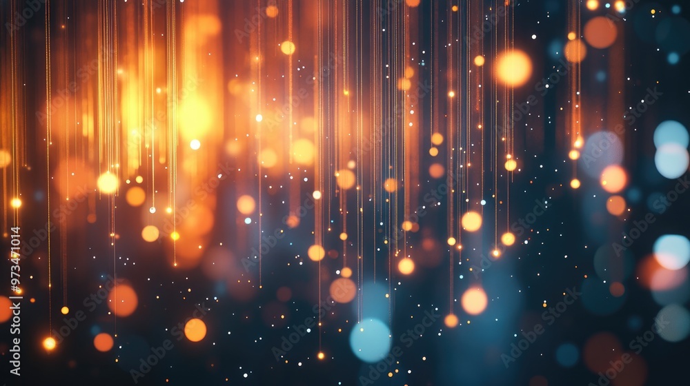 Poster abstract bokeh background featuring linear details ideal for technological medical and modern design
