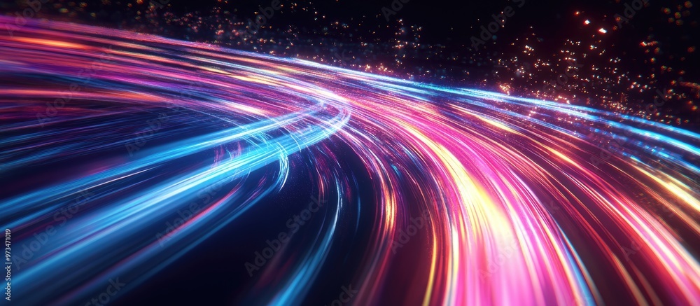 Poster abstract design featuring dynamic speed lines