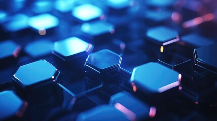 Obraz premium Abstract geometric hexagon background featuring simple polygonal elements suitable for medical business technology or scientific purposes