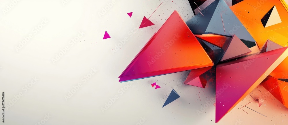 Aufkleber modern brochure design featuring a vibrant a4 layout with colorful triangles and geometric shapes su