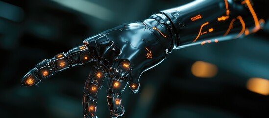 Cyborg communication concept 3D visualization