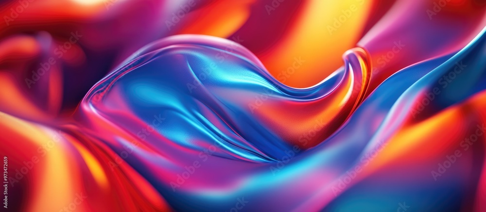 Poster colorful abstract background with fluid shapes and smooth gradients creating a vibrant and dynamic v