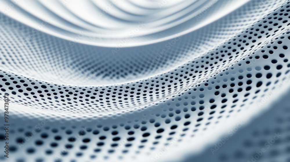 Poster abstract halftone background featuring a dotted and circular pattern created in raster clip art styl