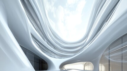 Fototapeta premium Abstract 3D illustration of modern architectural design