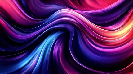 Colorful background with vibrant lines, abstract, curved shapes, futuristic style