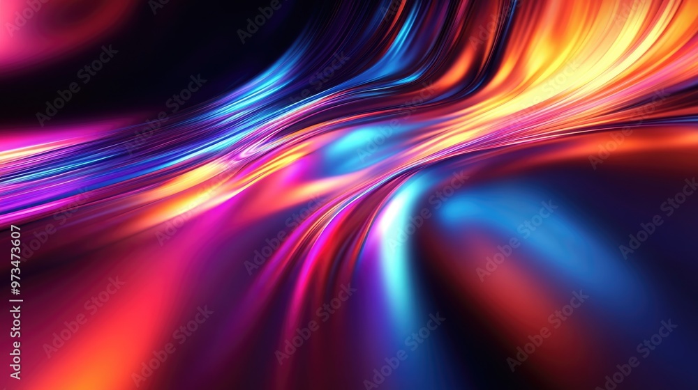 Poster blurred abstract background suitable for graphic design featuring vibrant colors and dynamic pattern