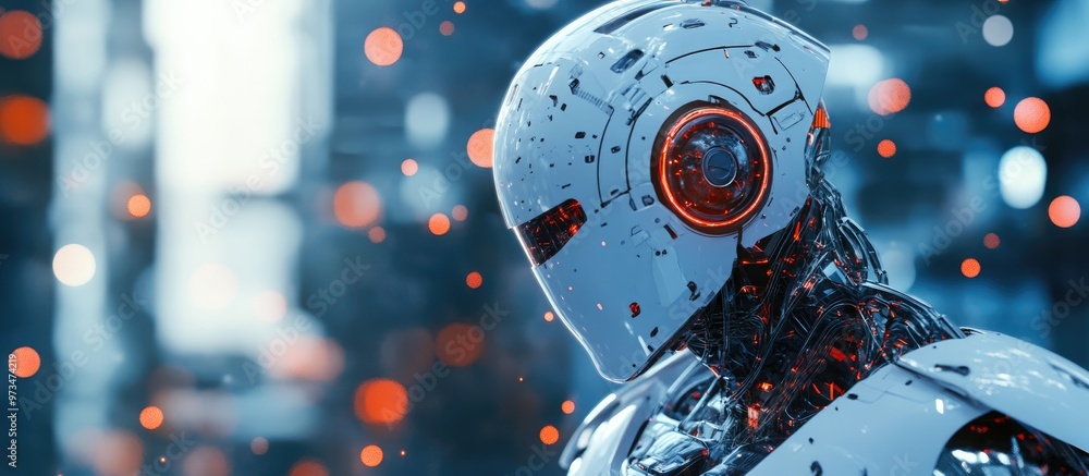 Poster harness the power of ai to generate your desired outcomes showcasing concepts of advanced technology