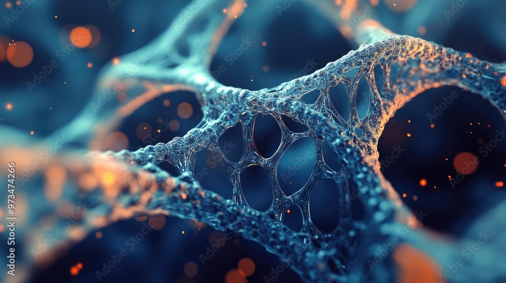 Poster abstract representation of dna structure