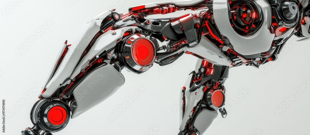 Poster 3d rendering of a robotic leg component