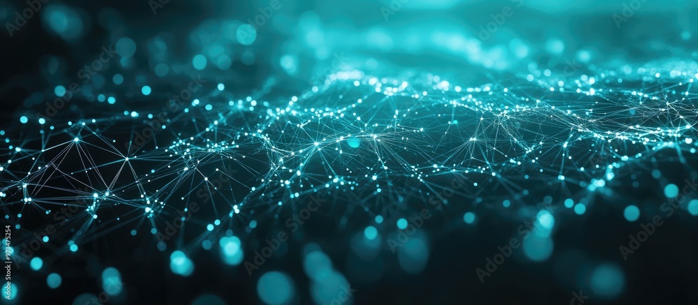 Poster abstract background of digital technology with plexus design