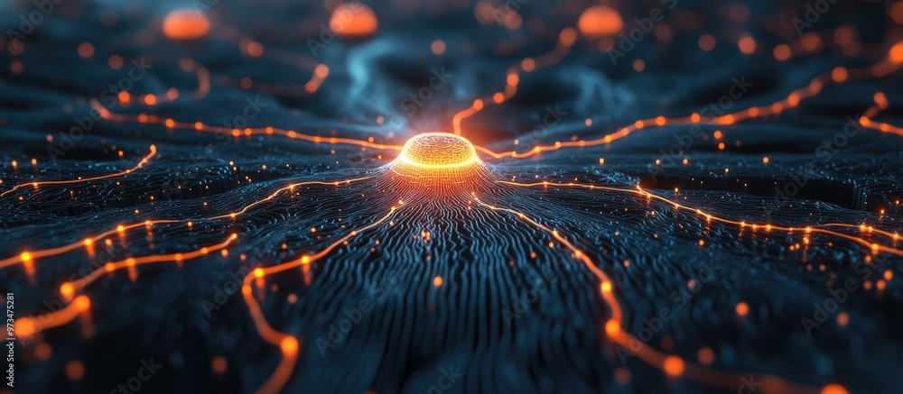 Aufkleber deep learning artificial intelligence and neural networks conceptual visualization of technology the