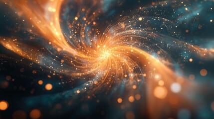 Obraz premium Abstract fractal light background created through 3D rendering techniques