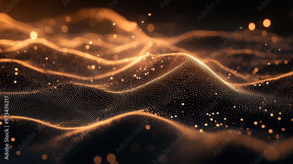 Poster abstract digital network of interconnected points and lines a contemporary design suitable for banne
