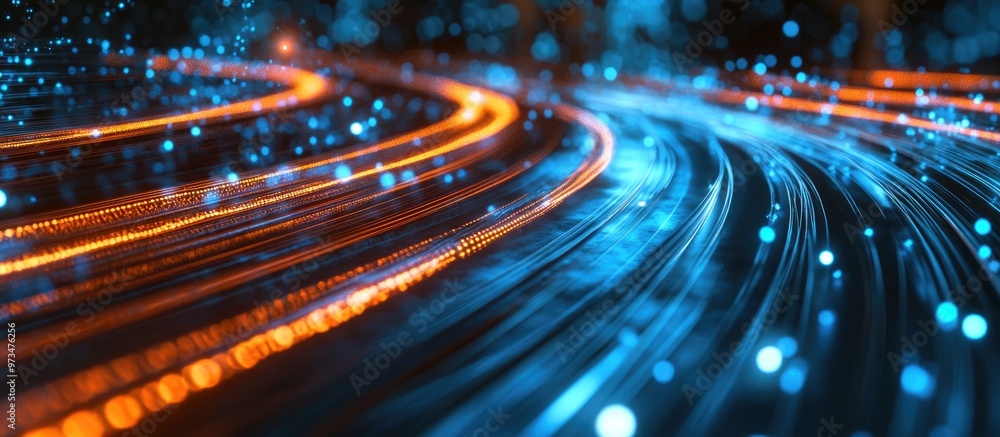 Poster internet business technology and network concepts showcasing the evolution of high speed mobile conn