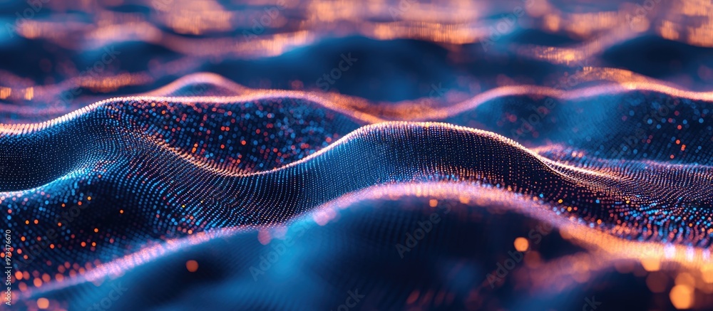 Poster abstract digital technology background concept of big data represented through 3d rendering