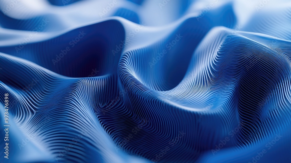 Poster abstract design featuring lines on a blue background showcasing a 3d illustration and rendering effe