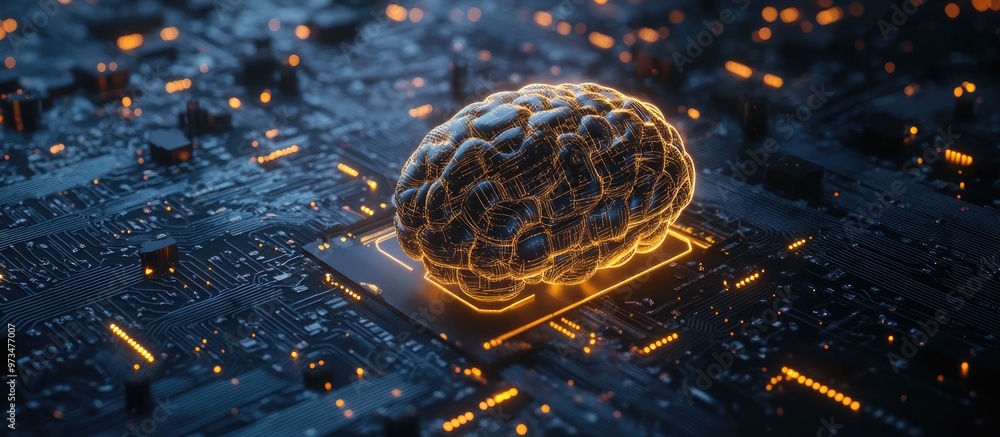 Poster ai technology for business insights analysis education communication systems and automation in robot