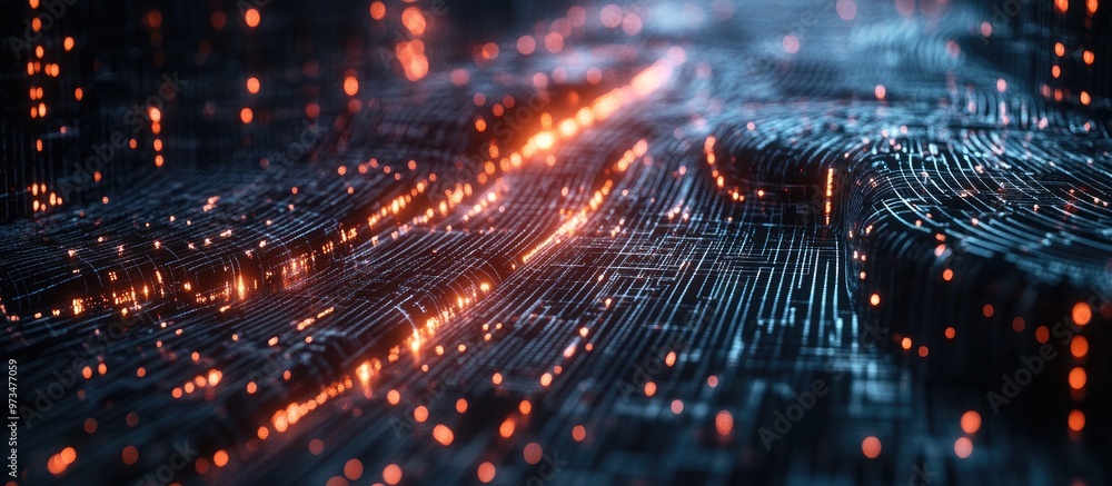 Aufkleber Abstract representation of artificial intelligence Technology oriented web background with a focus on virtual concepts