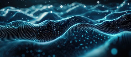 Interwoven points and lines create an abstract background showcasing a technological aesthetic suitable for science and big data in 3D rendering