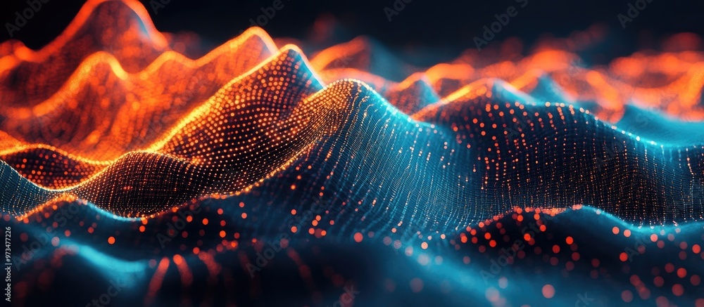Poster contemporary abstract techno backdrop information networks and data exchange energy dynamics in the 