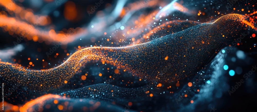 Poster abstract web background featuring artificial intelligence and technology concepts virtual elements b