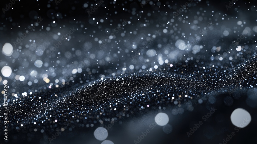 Aufkleber abstract backdrop featuring shimmering silver metallic particles or sequins with a flickering effect