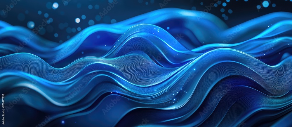 Aufkleber blue wave light gradient texture background abstract digital backdrop representing ai technology and