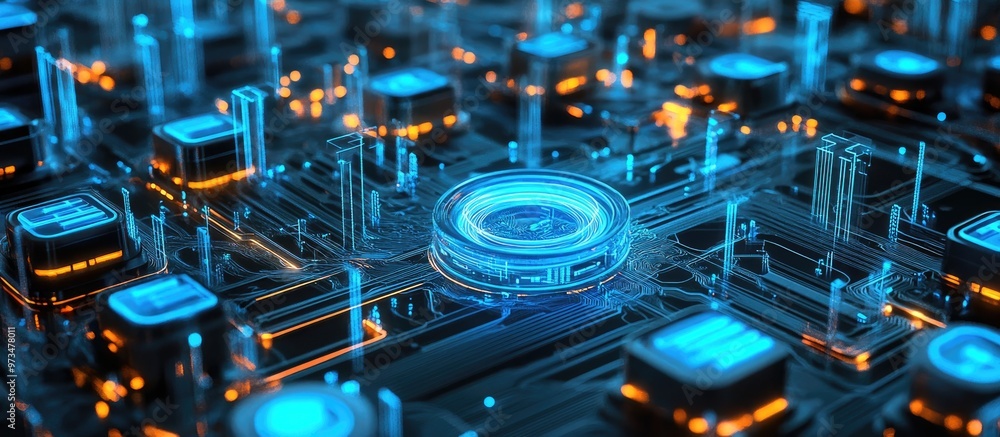 Poster 3d visualization of a 5g frequency band network system