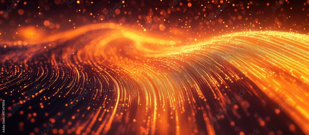 Poster data flow and informational infinity concept ai technology digital communications 5g and scientific 