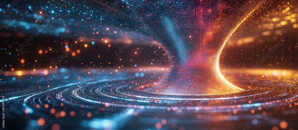 Poster 5g technology enables wireless data transfer and high speed internet access abstract depiction of in