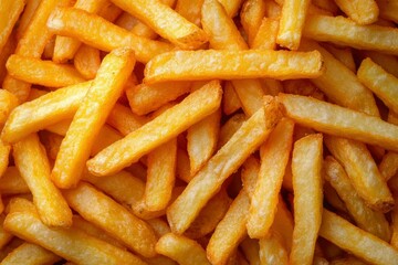 A Close-Up of Crispy, Golden French Fries