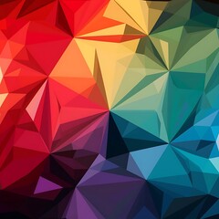 Fototapeta premium Low poly - Colorful abstract geometric background with triangular polygons.