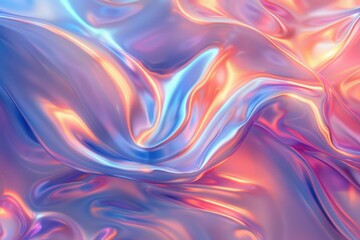 Obraz premium A mesmerizing display of shimmering metallic waves at twilight